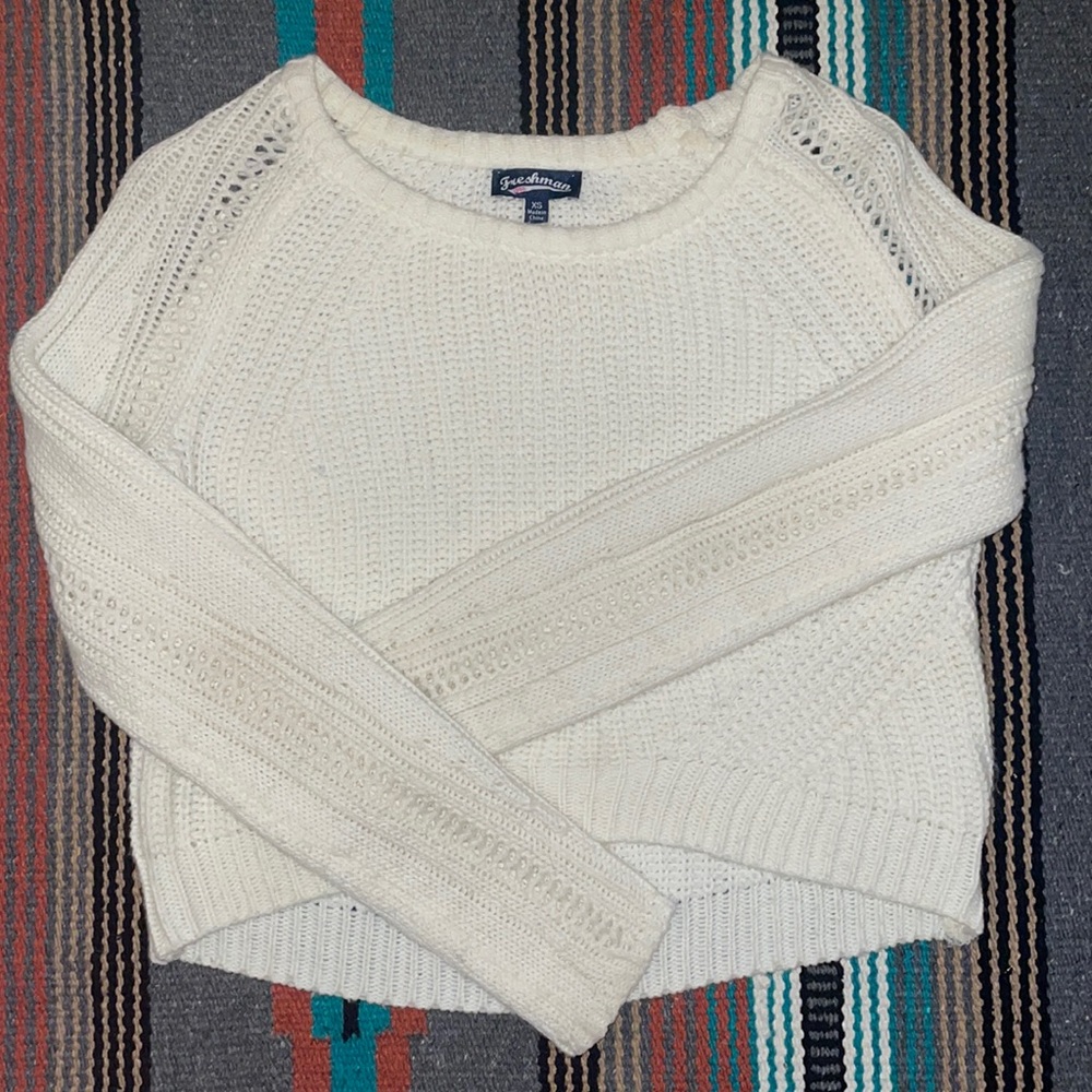 Freshman cropped knitted sweater